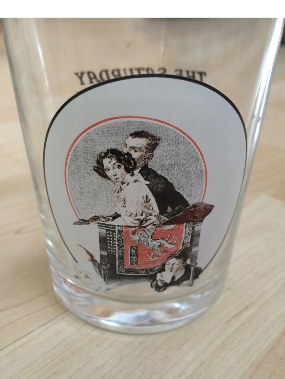 Norman Rockwell Collectible Glass Saturday Evening Post "Sneezing Spy"